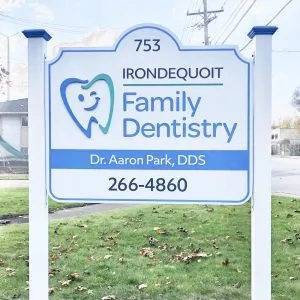 Office  sign  for  Irondequoit  Family  Dentistry  in  Rochester,  NY